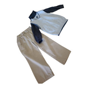 IZOD Khaki Pants & Gap Vest Outfit 3‑Piece Set Boys 4